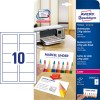 Æskebillede med kortark: Avery Zweckform Premium visitkort, Artikel: C32026-25, Format: 85 x 54 mm, Printeregnethed: Farvelaser, Laser s/h, Kopimaskine, Indhold: 250 kort / 25 ark, 10 kort/ark.