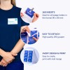 Et billede, der viser mærkeindsatser for professionelle, fremhæver funktioner som 160 indsatser, nem adskillelse og kompatibilitet med Avery design og print.
