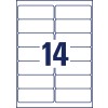 Stanse-tegning enkeltark A4, Artikel: J8163-25, Adresseetiketter, Format: 99,1 x 38,1 mm, 14 etiketter/ark?