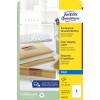 Pakkeillustration: Avery Zweckform Transparente Forsendelsesetiketter, til inkjetprintere, Artikel: J8567-25, Format: 210 x 297 mm, Printkompatibilitet: Inkjet, Indhold: 25 etiketter / 25 ark, 1 etiket/ark?
