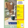 Pakkeillustration: Avery Zweckform Runde Etiketter, Artikel: L3415-10, Format: ⌀ 40 mm, Printeregnet: Inkjet, Laser sort/hvid, Farvelaser, Indhold: 240 etiketter / 10 ark, 24 etiketter/ark.