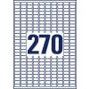 Stansetegning enkeltark A4, Artikel: L4730REV-25, Universal-etiketter, aftagelig, Format: 17,8 x 10 mm, 270 etiketter/ark.