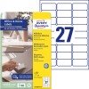 Etiketark med etiketark: Avery Zweckform etiketter, aftagelige, Home Office, Lille pakke, Artikel: L4737REV-10, Format: 63,5 x 29,6 mm, Printbarhed: Inkjet, Laser sort/hvid, Farvelaser, Indhold: 270 etiketter / 10 ark, 27 etiketter/ark.