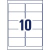 Stansetegning enkeltark A4, Artikel: L4744REV-10, etiketter, aftagelige, hjemmekontor, lille pakke, format: 96 x 50,8 mm, 10 etiketter/ark.