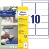 Forpakning med etiketark: Avery Zweckform etiketter, aftagelige, Hjemmekontor, Lille pakke, Artikel: L4744REV-10, Format: 96 x 50,8 mm, Printeregnet: Inkjet, Laser sort/hvid, Farvelaser, Indhold: 100 etiketter / 10 ark, 10 etiketter/ark.