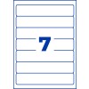 Stanse-tegning enkeltark A4, Vare: L4760-25, mappe-etiketter, Format: 38 x 192 mm, 7 etiketter/ark?