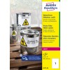 Pakkebillede: Avery Zweckform Vejrbestandige Folieetiketter til laserprintere, Varenummer: L4775-20, Format: 210 x 297 mm, Printeregnethed: Laser s/h, Farvelaser, Indhold: 20 etiketter / 20 ark, 1 etiket/ark.