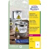 Pakningsbillede: Avery Zweckform Vejrbestandige Folie-Labels til laserprintere, Artikel: L4775-8, Format: 210 x 297 mm, Printeregnethed: Laser s/h, Farvelaser, Indhold: 8 etiketter / 8 ark, 1 etiket/ark?