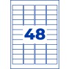 Stansetegning enkeltark A4, Artikel: L4778-20, Vejrbestandige film-etiketter, Format: 45,7 x 21,2 mm, 48 etiketter/ark