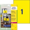Etiketark af pakke: Avery Zweckform Vejrbestandige Folie-etiketter, Artikel: L6111-20, Format: 210 x 297 mm, Printeregnet til: Laser s/h, Indhold: 20 etiketter / 20 ark, 1 etiket/ark?