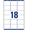 Stansetegning enkeltark A4, Artikel: L7161-100, adresseetiketter, format: 63,5 x 46,6 mm, 18 etiketter/ark?
