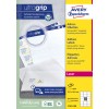 Pakningsbillede: Avery Zweckform Hvide Adresse-Etiketter til Laserprintere, Artikel: L7161-100, Format: 63,5 x 46,6 mm, Printeregnethed: Laser s/h, Farvelaser, Indhold: 1.800 etiketter / 100 ark, 18 etiketter/ark.