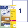 Pakkebillede med etiketark: Avery Zweckform Forsendelsesetiketter, Artikel: L7167-100, Format: 199,6 x 289,1 mm, Printeregnethed: Laser s/h, Farvelaser, Indhold: 100 etiketter / 100 ark, 1 etiket/ark?