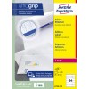 Emballagebillede: Avery Zweckform, Artikel: L7180-100, Format: 70 x 36 mm, Printeregnethed: sort/hvid laser, farvelaser, Indhold: 2.400 etiketter / 100 ark, 24 etiketter/ark.