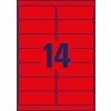 Stanse-tegning enkeltark A4, Artikel: L7263R-25, Etiketter i specialfarver, Format: 99,1 x 38,1 mm, 14 etiketter/ark?