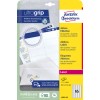 Pakkebillede: Avery Zweckform Hvide Adresseetiketter til Laserprintere, Artikel: L7651-25, Format: 38,1 x 21,2 mm, Printeregnethed: Laser s/h, Farvelaser, Indhold: 1.625 Etiketter / 25 Ark, 65 Etiketter/Ark.