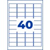 Stansetegning enkeltblad A4, Artikel: L7654-100, Mini-organisations-etiketter, Format: 45,7 x 25,4 mm, 40 etiketter/blad?