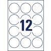 Stansetegning Enkeltark A4, Artikel: L7787-25, Transparente Etiketter, Format: ⌀ 60 mm, 12 Etiketter/Ark.