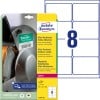 Emballagebillede med etiketark: Avery Zweckform Ultra-resistente folie-etiketter, Artikel: L7914-10, Format: 99,1 x 67,7 mm, Printeregnet: Laser s/h, Farvelaser, Indhold: 80 etiketter / 10 ark, 8 etiketter/ark.