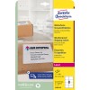 Pakningsbillede: Avery Zweckform Vejrbestandige forsendelsesetiketter, Artikel: L7993-25, Format: 99,1 x 67,7 mm, Printkompatibilitet: Laser s/h, Farvelaser, Indhold: 200 etiketter / 25 ark, 8 etiketter/ark.