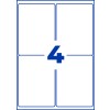 Stansetegning enkeltark A4, Varenr.: L7994-25, Forsendelsesetiketter, Format: 99,1 x 139 mm, 4 etiketter/ark?