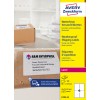 Pakningsbillede: Avery Zweckform Vejrbestandige Forsendelsesetiketter, Artikel: L7994-25, Format: 99,1 x 139 mm, Printeregnet: Laser s/h, Farvelaser, Indhold: 100 etiketter / 25 ark, 4 etiketter/ark