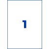 Stansetegning Enkeltark A4, Artikel: LR3478, Genbrugs universale etiketter, Format: 210 x 297 mm, 1 etiket/ark?