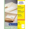Pakkeillustration: Avery Zweckform genbrug multi-etiketter, Artikel: LR3478, Format: 210 x 297 mm, Printerkompatibilitet: Inkjet, Laser sort/hvid, Farvelaser, Indhold: 100 etiketter / 100 ark, 1 etiket/ark