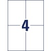 Stansetegning Enkeltark A4, Artikel: LR3483, Genbrug Universal-Etiketter, Format: 105 x 148 mm, 4 etiketter/ark?