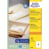 Pakkeillustration: Avery Zweckform genbrug universale etiketter, Artikel: LR3483, Format: 105 x 148 mm, Printeregnet: Inkjet, Sort/Hvid Laser, Farvelaser, Indhold: 400 etiketter / 100 ark, 4 etiketter/ark?