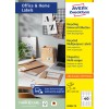 Pakkeillustration: Avery Zweckform Genbrug Universal-Etiketter, Artikel: LR3657-10, Format: 48,5 x 25,4 mm, Printeregnethed: Inkjet, Laser s/h, Farvelaser, Indhold: 400 etiketter / 10 ark, 40 etiketter/ark.