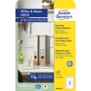 Pakningsbillede: Avery Zweckform genbrugsmærkater til mapper, Artikel: LR4760-10, Format: 38 x 192 mm, Printeregnet: Inkjet, Laser sort/hvid, Farvelaser, Indhold: 70 mærkater / 10 ark, 7 mærkater/ark.
