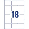 Stansetegning Enkeltark A4, Artikel: LR7161-100, Genbrug Adresse-Etiketter, Format: 63,5 x 46,6 mm, 18 Etiketter/Ark?