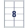 Stanse-tegning Enkeltark A4, Artikel: LR7165-100, Genbrug forsendelsesetiketter, Format: 99,1 x 67,7 mm, 8 etiketter/ark.