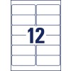 Stanse-tegning enkeltside A4, Artikel: LR7177-100, Genbrug Adressetiketter, Format: 99,1 x 42,3 mm, 12 etiketter/ark.