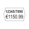 Enkeltabelletiket, Artikel: PLP1626, Prismærkningsetiketter, 2-linjers, Format: 26 x 16 mm, 1.200 etiketter/rulle
