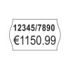 Enkeltafbeeldning etiket, artikel: PLR1626, prismærkningsetiketter, 2-linjers, format: 26 x 16 mm, 1.200 etiketter/rulle?