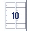 Stansemønster enkeltark, Artikel: T2001-10, Vedhæng, Format: 90 x 50 mm, 10 vedhæng/ark?