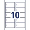 Stansetegning enkeltark, Artikel: T3001-10, vedhæng, format: 90 x 50 mm, 10 vedhæng/ark?