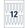 Stansetegning Enkeltark, Artikel: T3005-10, Indstiksskilte, Format: 100 x 20 mm, 12 stk./ark.