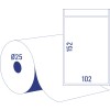 Stansetegning Rulle og Etiket, Artikel: TD8050-25, Termodirekte Forsendelsesetiketter, Format: 102 x 152 mm, 475 Etiketter/Rulle?